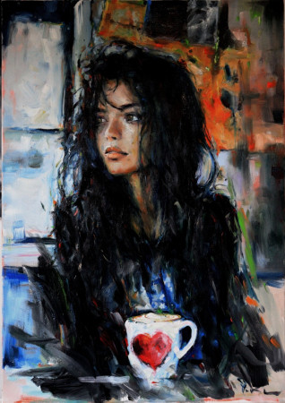 NEPŘIŠEL. Olej na plátně 110x70 cm.