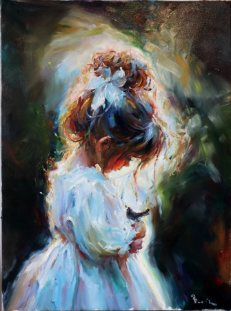 SCHOULENÁ. Olej na plátně  80x60 cm.