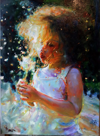 VARIACE PAMPELIŠKA. Olej na plátně 110x80 cm.