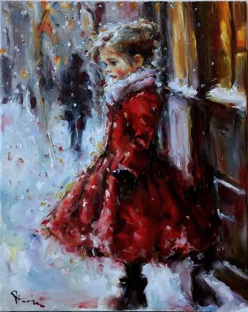 KDYŽ CHUMELÍ. Olej na plátně 50x40 cm.